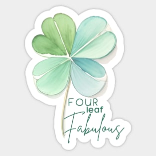 Four Leaf Fabulous Sticker